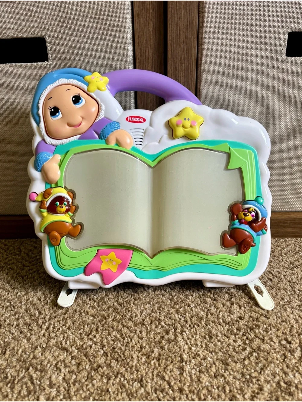 Vintage 2003 Playskool Gloworm Crib Soother Mobile Toy Lights Sound Works
